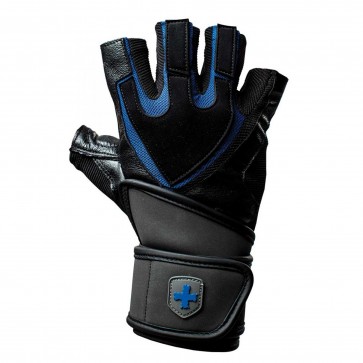 Harbinger Training Grip WristWrap Glove Black/Blue (XL)