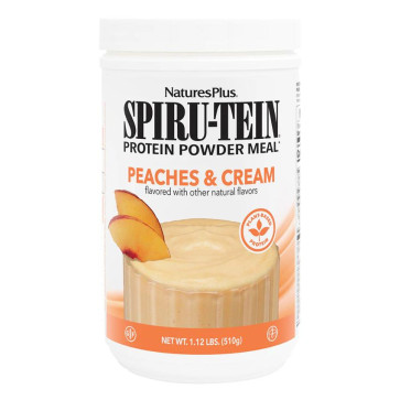 Nature's Plus Spiru-Tein High Protein Energy Meal Peaches & Cream 1.1 lbs (510 g)