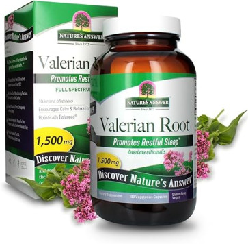 Nature's Answer Valerian Root 1,500 mg,180 Capsules 