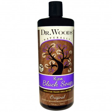 Dr. Woods Pure Black Soap with Organic Shea Butter 32 oz