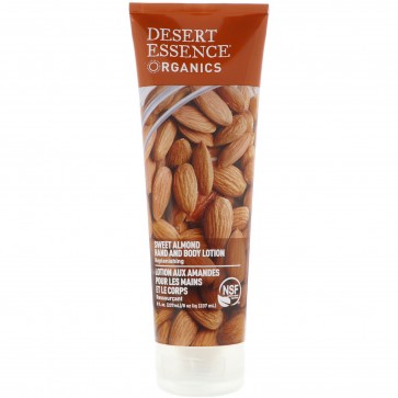 Desert Essence Organics Body Care Hand and Body Lotion, Almond 8oz.