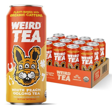 Drink Weird - Organic White Peach Oolong Tea – 16oz Can