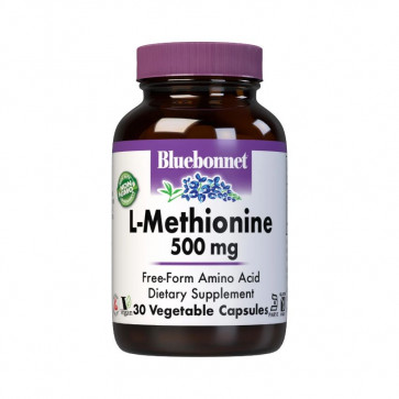 Bluebonnet L-Methionine 500 mg 30 Vegetable Capsules