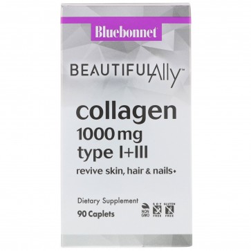Bluebonnet Beautiful Ally Collagen 1000mg type I + III 90 Caplets