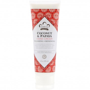 Nubian Heritage, Hand Cream, Coconut & Papaya, 4 fl oz (118 ml)