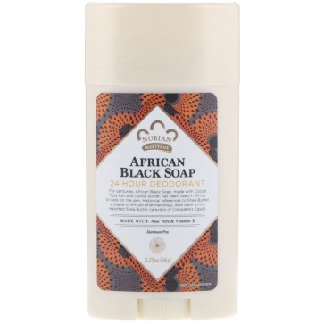 Nubian Heritage 24 Hour All Natural Deodorant African Black Soap with Aloe & Vitamin E 2.25 oz