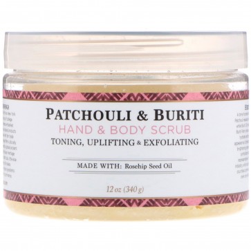 Nubian Heritage Hand & Body Scrub Patchouli & Buriti with Shea Butter & Rose Hips 12 oz 