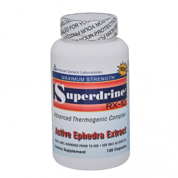 American Generic Labs Superdrine RX 10 With Ephedra Extract 120 Capsules