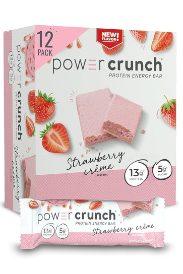 Power Crunch Protein Energy Bar, Strawberry Creme, 1.4 oz, Single Serving