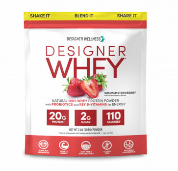 Designer Whey Protein Natural Luscious Strawberry 2 lbs