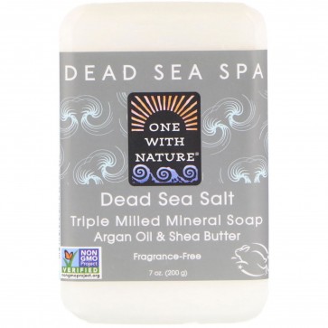 One With Nature - Dead Sea Mineral Bar Soap Rejuvenating Dead Sea Salt - 7 oz.