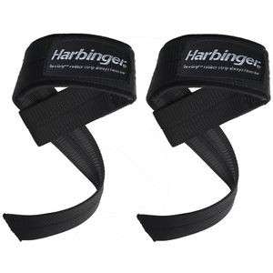 Harbinger Padded Cotton Lifting Straps Black