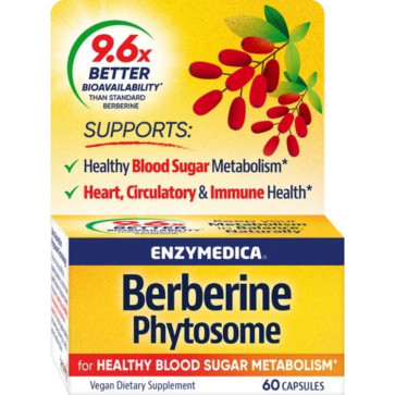 Enzymedica Berberine Phytosome for Healthy Blood Sugar Metabolism 60 Capsules