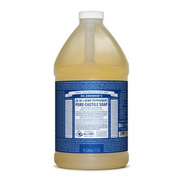 Dr. Bronner's Pure Castile Liquid Organic Soap Peppermint 1/2 Gallon