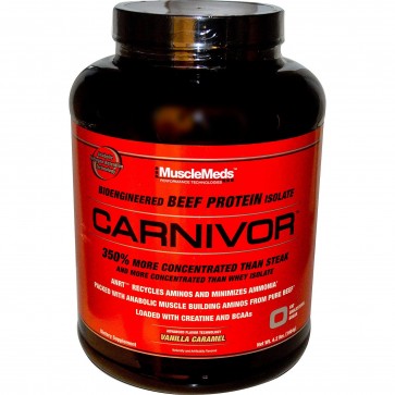 MuscleMeds Carnivor Bioengineered Beef Protein Isolate Vanilla Caramel 4.6 lbs