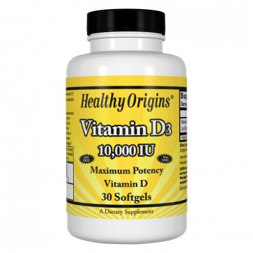 Healthy Origins Vitamin D3 10,000 I.U. 30 Softgels