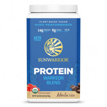 SunWarrior Warrior Blend Plant-Based Organic Protein Mocha 1.6 lbs