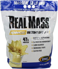 Gaspari Nutrition Real Mass Advanced Weight Gainer Vanilla Milkshake 12lbs