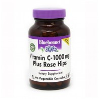 Bluebonnet Vitamin C-1000mg Plus Rose Hips 90 Vegetable Capsules