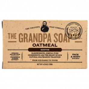 Grandpa's, Face & Body Bar Soap, Soothe, Oatmeal, 4.25 oz (120 g)