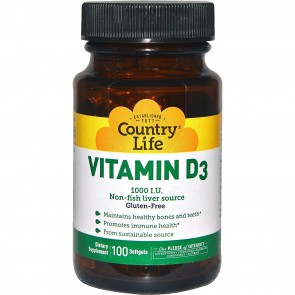 Country Life Vitamin D3 1000 I.u.,200-count