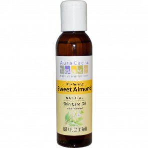 Aura Cacia, Natural Skin Care Oil, with Vitamin E, Nurturing Sweet Almond, 4 fl oz (118 ml)