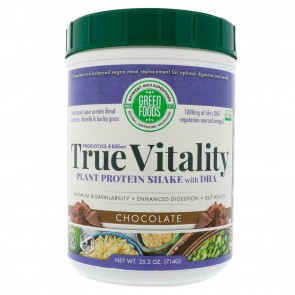 Green Foods True Vitality Plant Protein Shake with DHA Chocolate 25.2 oz