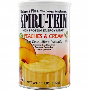 Nature's Plus Spiru-Tein High Protein Energy Meal Peaches & Cream 1.1 lbs (510 g)