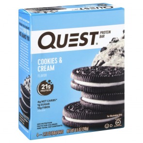Quest Protein Bar Cookies & Cream 4ct