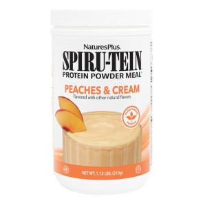Nature's Plus Spiru-Tein High Protein Energy Meal Peaches & Cream 1.1 lbs (510 g)