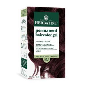Herbal Haircolor Gel Permanent 5M Light Mahogany Chestnut by Herbatint 