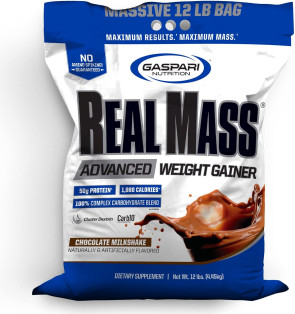 Gaspari Nutrition Real Mass Advanced Weight Gainer Chocolate Ice Cream 12lbs