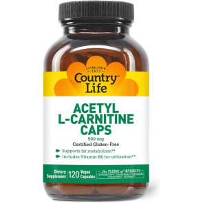 Country Life Acetyl L-Carnitine 120 Vegan Capsules