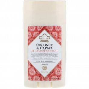 Nubian Heritage 24 Hour All Natural Deodorant Coconut & Papaya with Vanilla Oil 2.25 oz