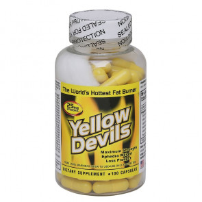 American Generic Labs Yellow Devils 25 mg Ephedra 100 Capsules