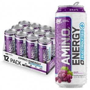 Optimum Nutrition Amino Energy Sparkling + Electrolytes Grape (12 RTD Drinks)