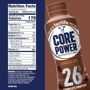 Core Power High Protein Milk Shake Chocolate 26G Protein 14 fl oz