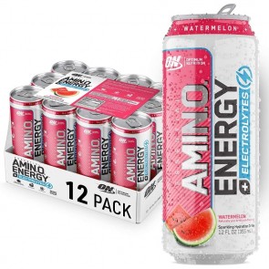 Optimum Nutrition Amino Energy Sparkling + Electrolytes Watermelon (12 RTD Drinks)