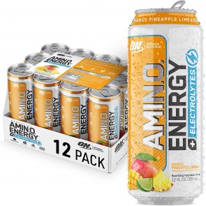 Optimum Nutrition Amino Energy Sparkling + Electrolytes Mango Pineapple Limeade (12 RTD Drinks)