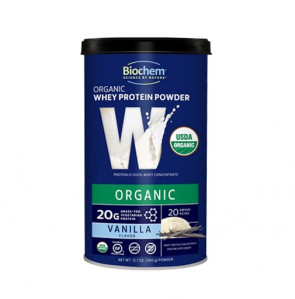 Biochem by Country Life 100% Whey Protein Powder, Organic, Vanilla, 12.7 oz.