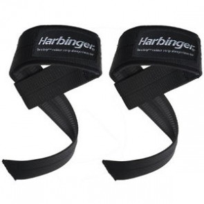 Harbinger Padded Cotton Lifting Straps Black