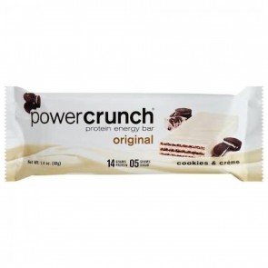 BNRG, Power Crunch Protein Energy Bar, Cookies and Crème, 1, 1.4 oz (40 g) Each
