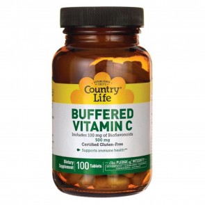 Country Life Buffered Vitamin C with Bioflavonoids 100 Tablets