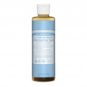 Dr. Bronner's Pure Castile Liquid Organic Soap Baby Unscented 8 oz