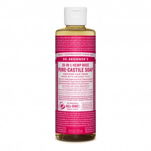 Dr. Bronner's Pure Castile Liquid Organic Soap Hemp Rose 8 oz