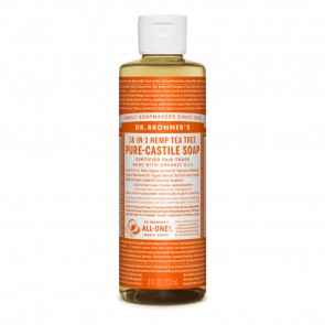 Dr. Bronner's Pure Castile Liquid Organic Soap Tea Tree 8 oz