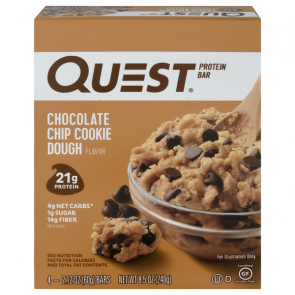 Quest Protein Bar Chocolate Chip Cookie Dough 4ct