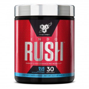 BSN EndoRush Pre-Workout Powder Blue Raz 30 Servings (390 Grams)