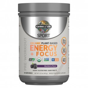 Garden of Life Sport Organic Pre-Workout Energy plus Focus Blackberry 15.3oz (432g)