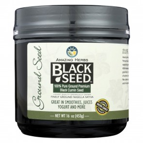 Amazing Herbs Black Seed 100% Pure Ground Premium Black Cumin Seed 16 oz (453 Grams)